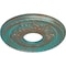 Ekena Millwork Palmetto Ceiling Medallion (Canopies up to 4 7/8"), 12 1/8"OD x 3 1/2"ID x 1"P, Copper Green Patina CM12PMCGS - alternate 4